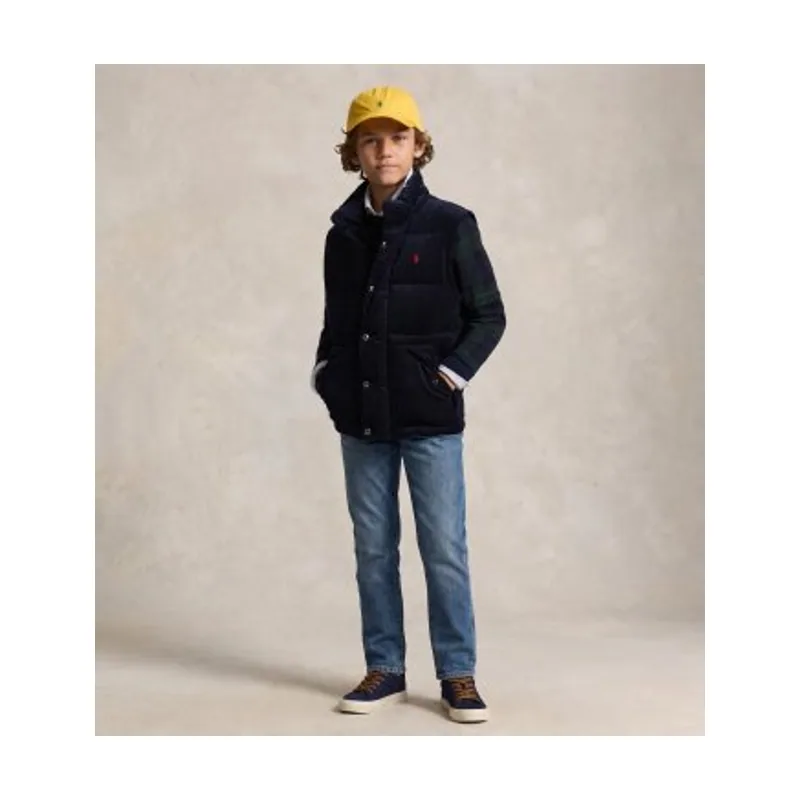 Chaqueta convertible de plumón y pana 323979092001