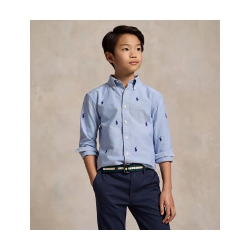 Polo Ralph Lauren Camisa oxford de algodón con caballo 323878876001