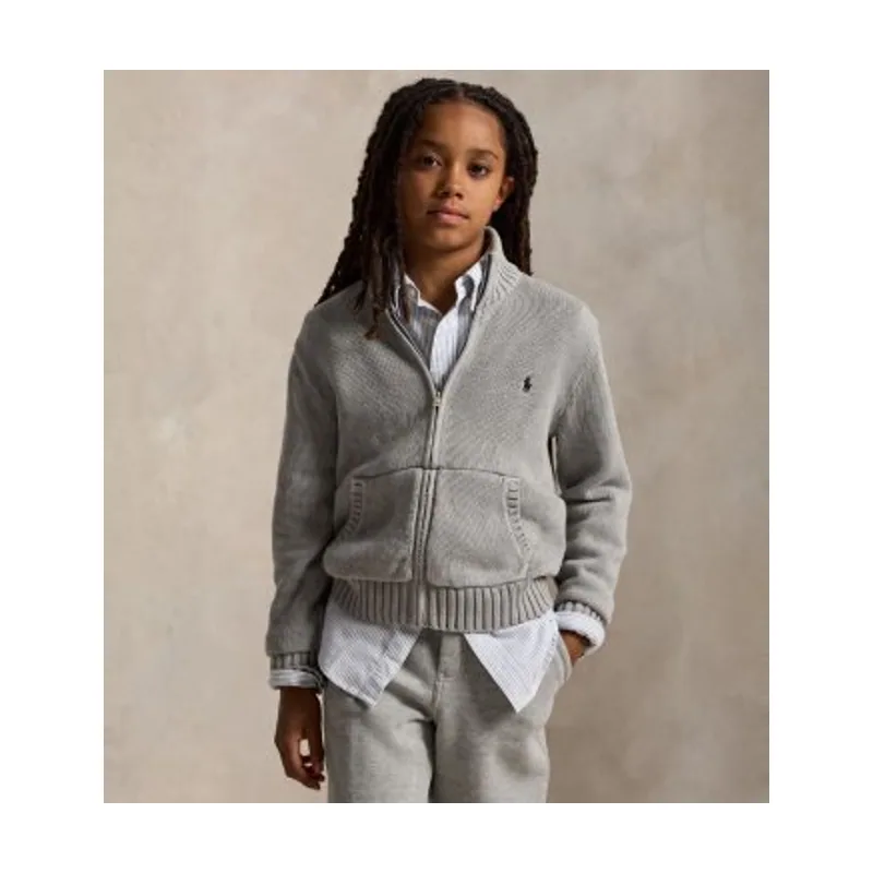 Jersey de algodón con cremallera 323799411026