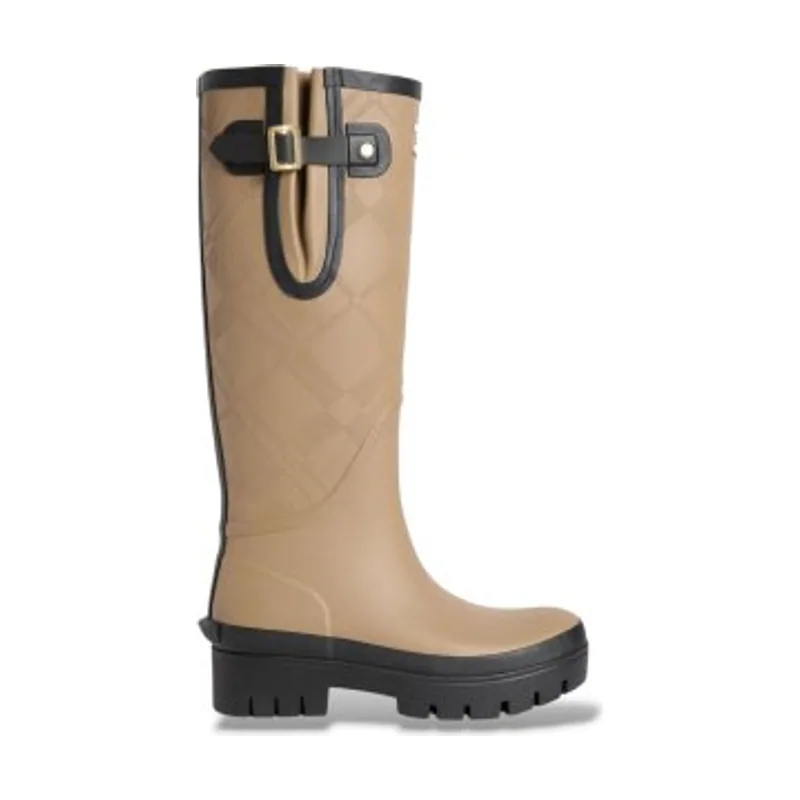 Barbour Botas Leighton Tartan Wellingtons marrón militar LRF0143