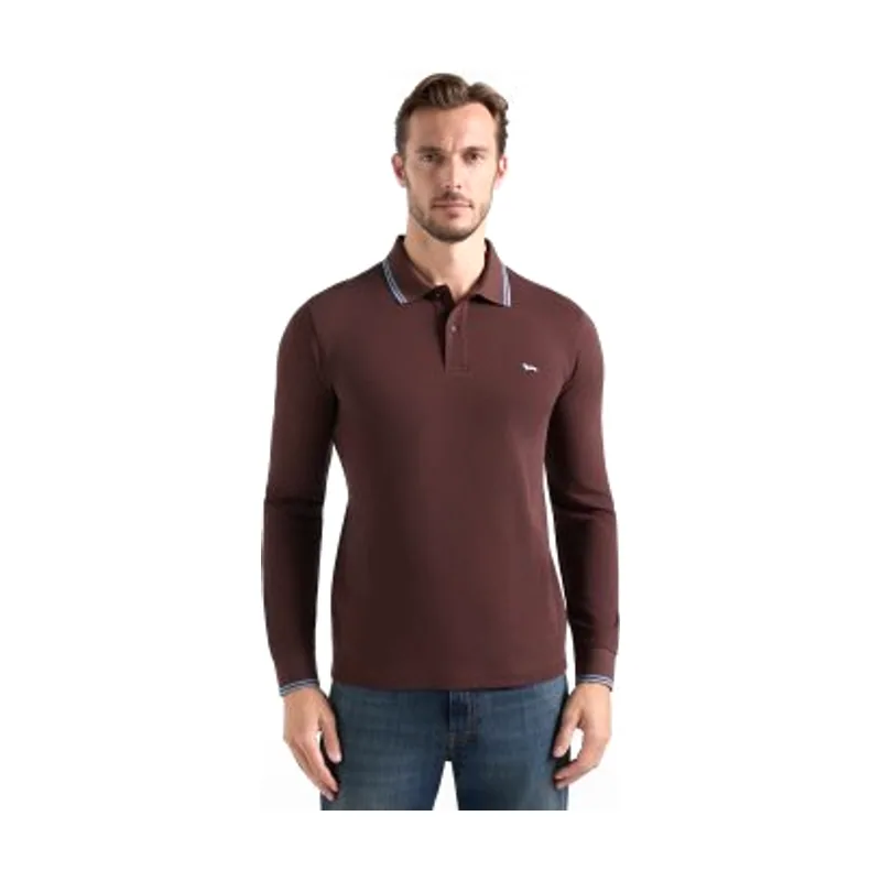 Harmont & Blaine Polo piqué con ribetes LNR008021148