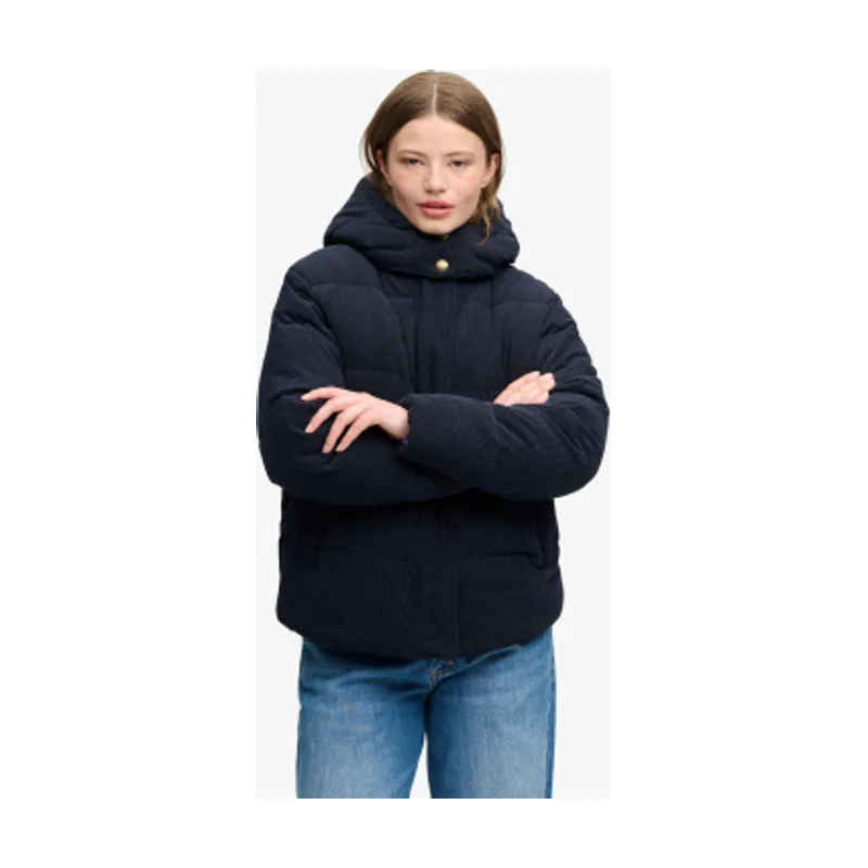 Superdry Chaqueta Acolchada Premium de Pana con Capucha W5012208A