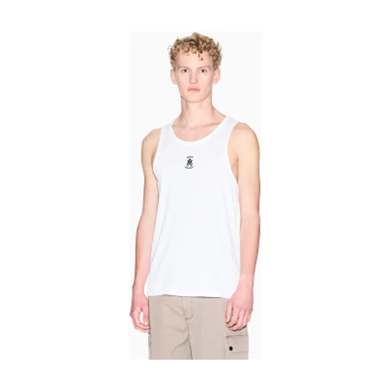 A|X Armani Exchange Camiseta sin mangas acanalada con logo XM001794AF19963U0009