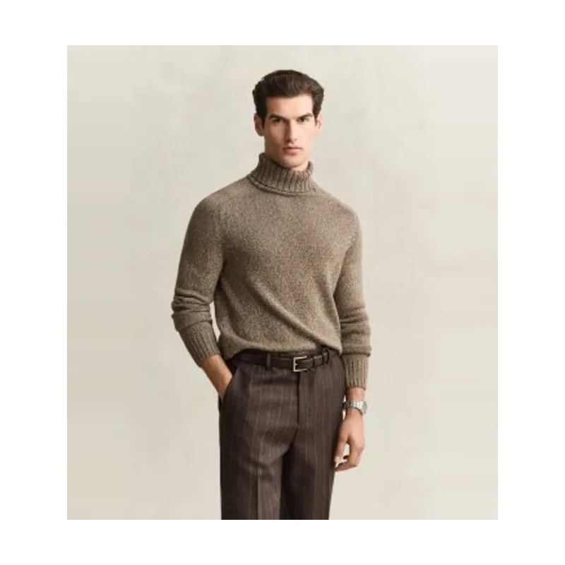 Jersey Wool Blend Mouline Turtleneck 8040265