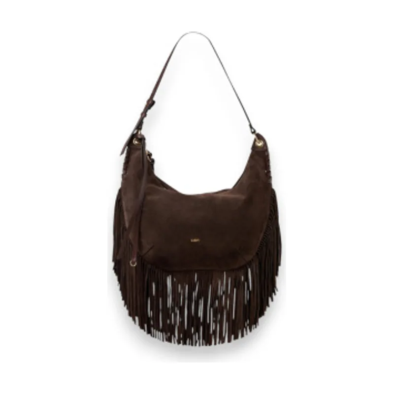 BA&SH Bolso hobo con flecos Franges 2E26HBMS