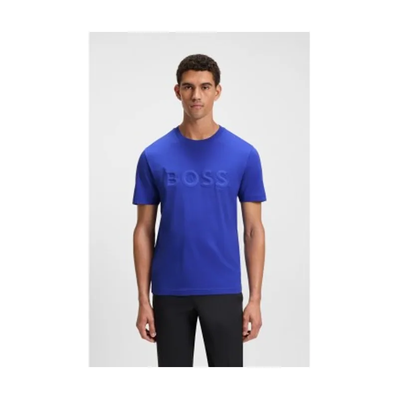 Boss Camiseta de punto de algodón con logo en 3D 50548411