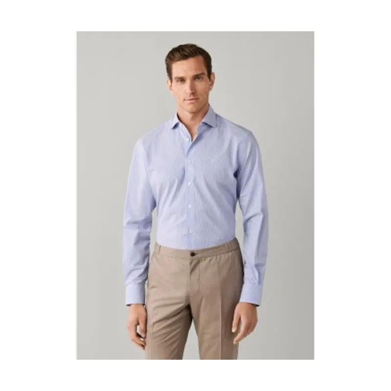 Hackett London Camisa rayas bengala bi-stretch fit tailored HM3010750
