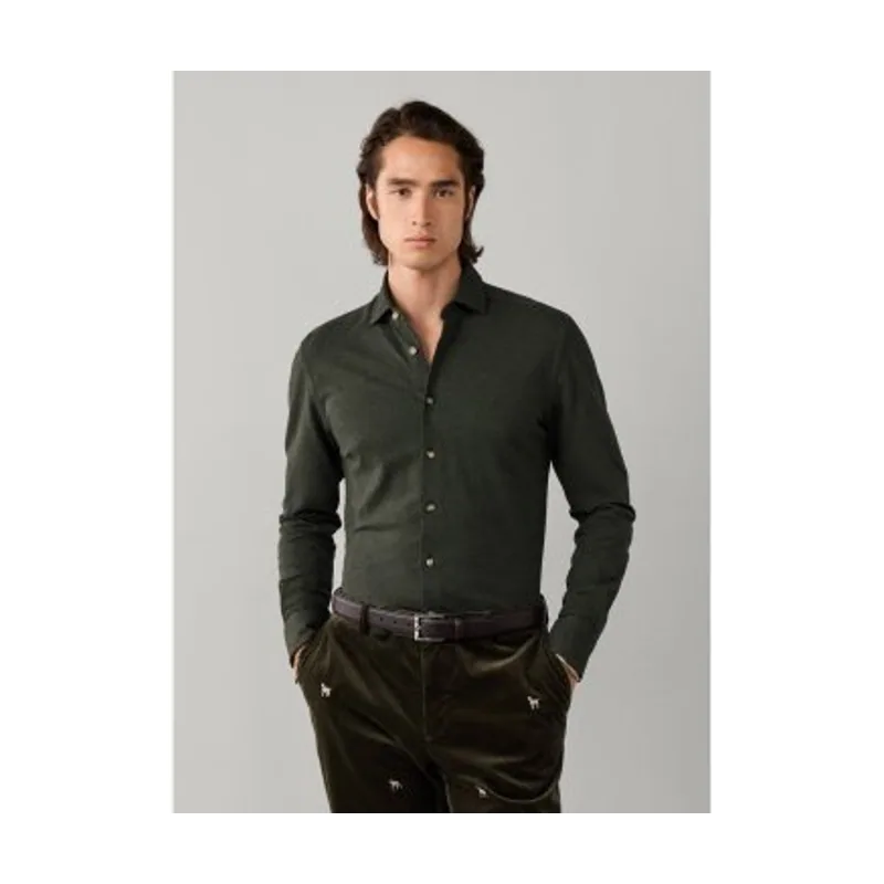 Hackett London Camisa Melange Pique HM3010837