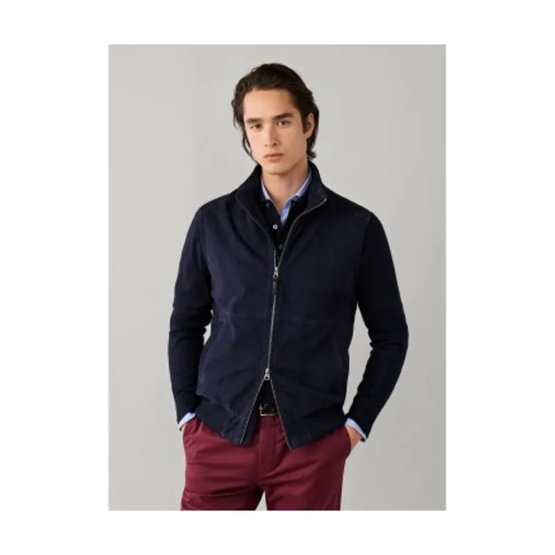 Hackett London Chaleco de piel Rib HM4000224