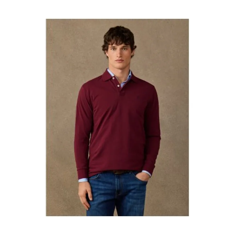 Hackett London Polo de manga larga Heritage H Small Logo HM5500058
