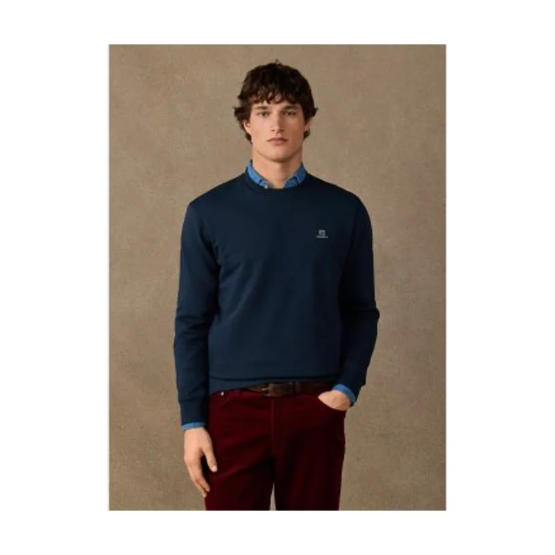 Hackett London Sudadera algodón cuello redondo con logo HM5800187