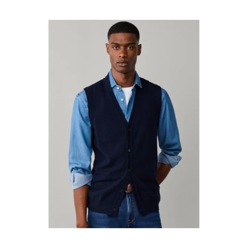 Hackett London Chaleco Merino Cash Mix HM7000244