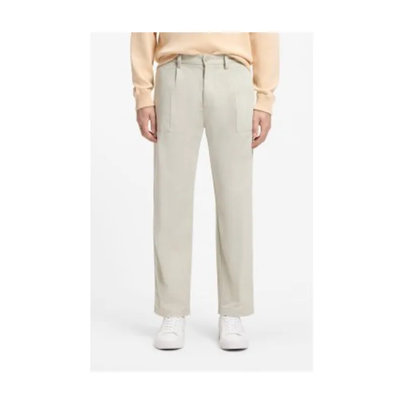 Boss Pantalón Chino de algodón con pinzas y bolsillo cosido 50568164