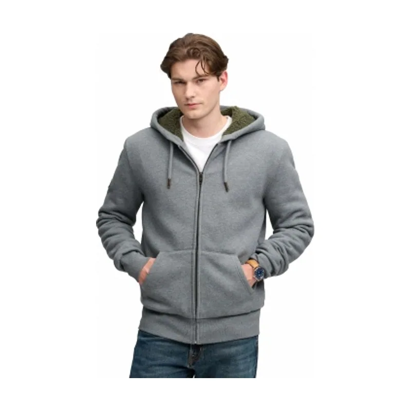 Superdry Sudadera con capucha y cremallera Borg Lined M2014583A