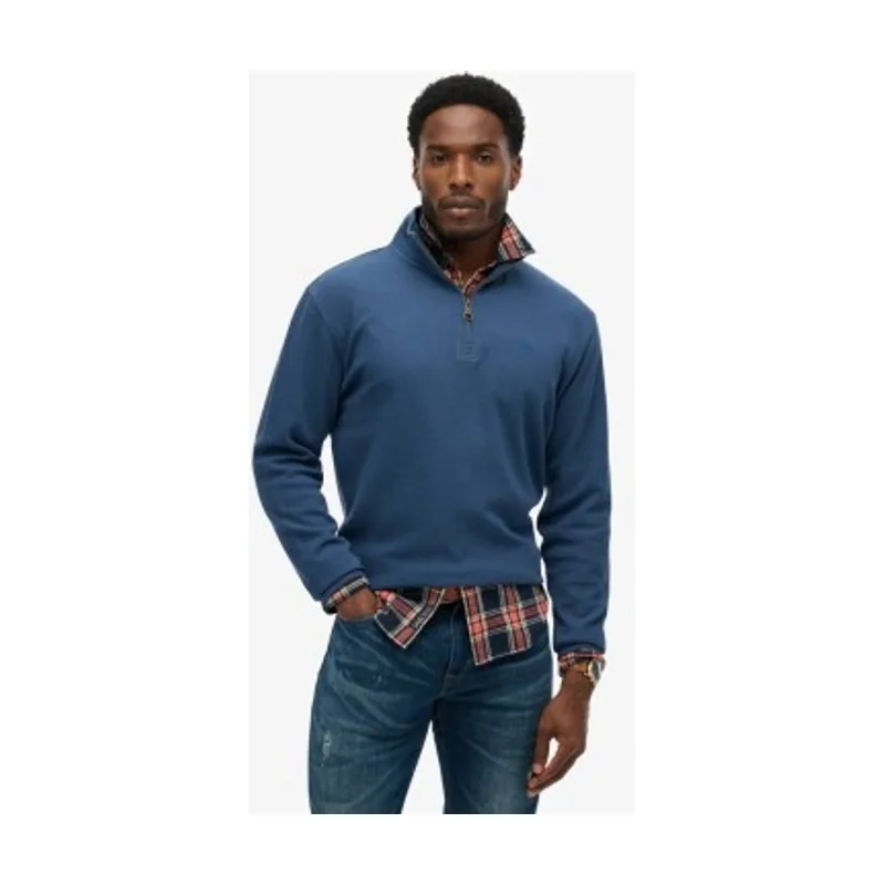 Superdry Sudadera con media cremallera RIB Half M2014342A