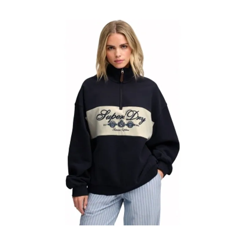 Sudadera con media cremallera Ornate Script Half W2012723A