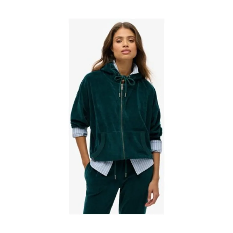Superdry Sudadera con capucha y cremallera Velour W2012369A