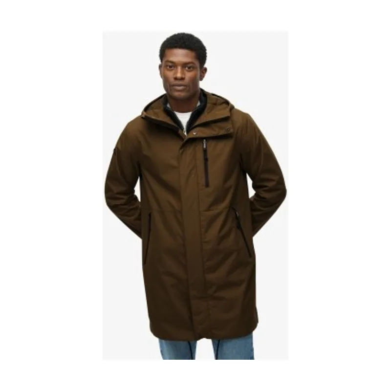 Superdry Parka Hooded Tech Fishtail verde militar M5012251A