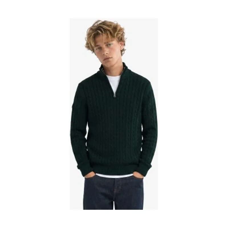 Superdry Sudadera media cremallera Preppy Cable M6110731A