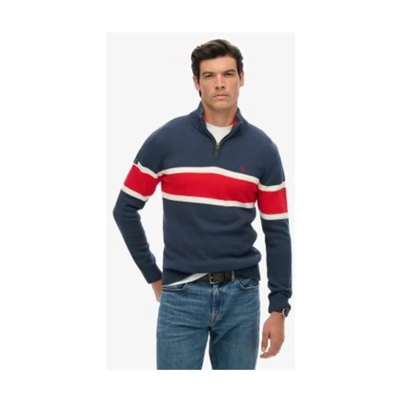 Superdry Jersey medio cierre Stripe Half M6110709A