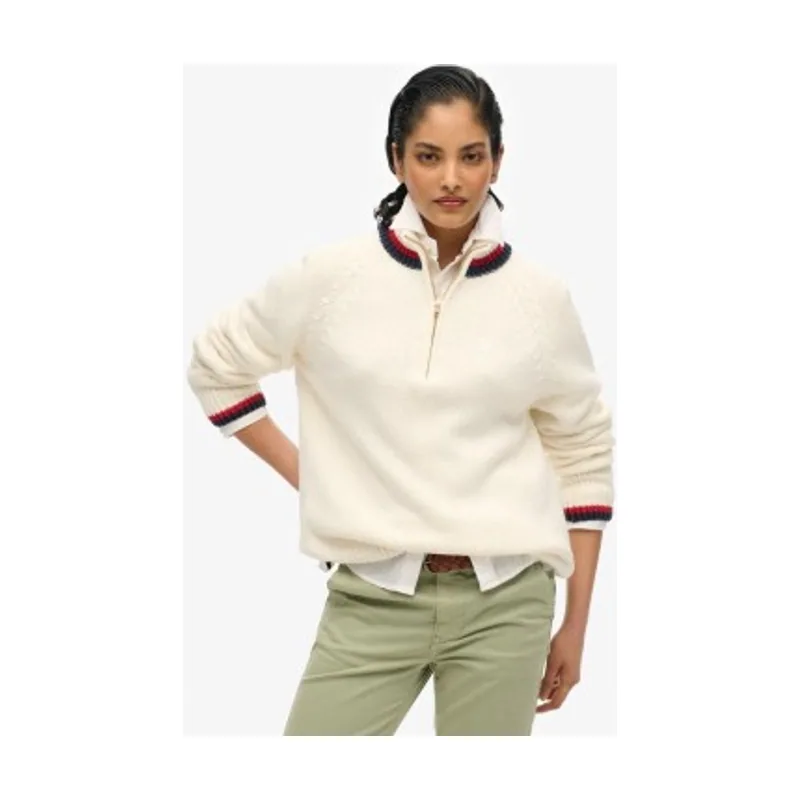 Superdry Jersey con media cremallera Tipped W6110669A