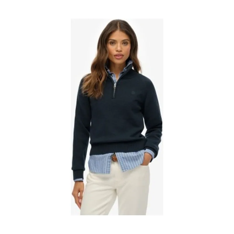 Superdry Jersey con media cremallera Essentials Slim Half W6110693A