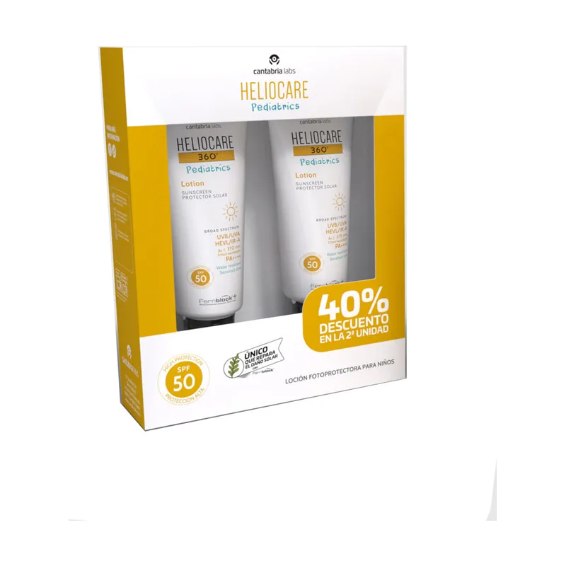 Cantabria Labs HELIOCARE 360° PEDIATRICS protector solar loción SPF50 pack 2 x 200 ml
