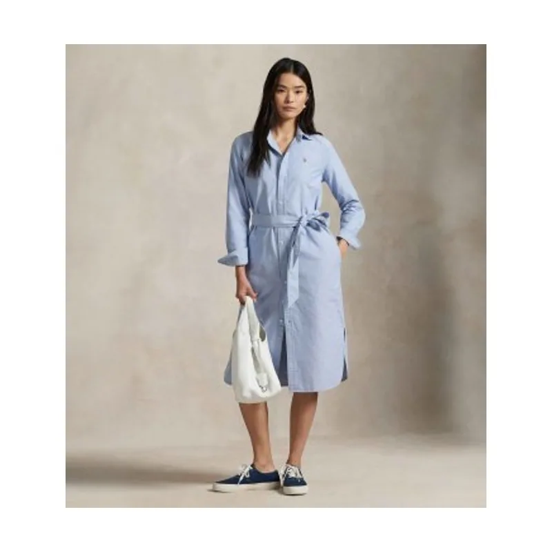 Polo Ralph Lauren Vestido camisero de algodón con cinturón 211928804002