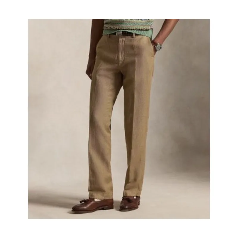 Polo Ralph Lauren Pantalón de algodón y lino Classic Fit 710A13266006