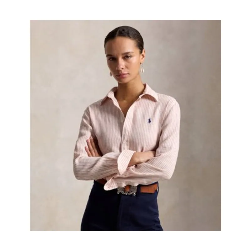 Polo Ralph Lauren Camisa de lino Classic Fit con rayas 211A96158009