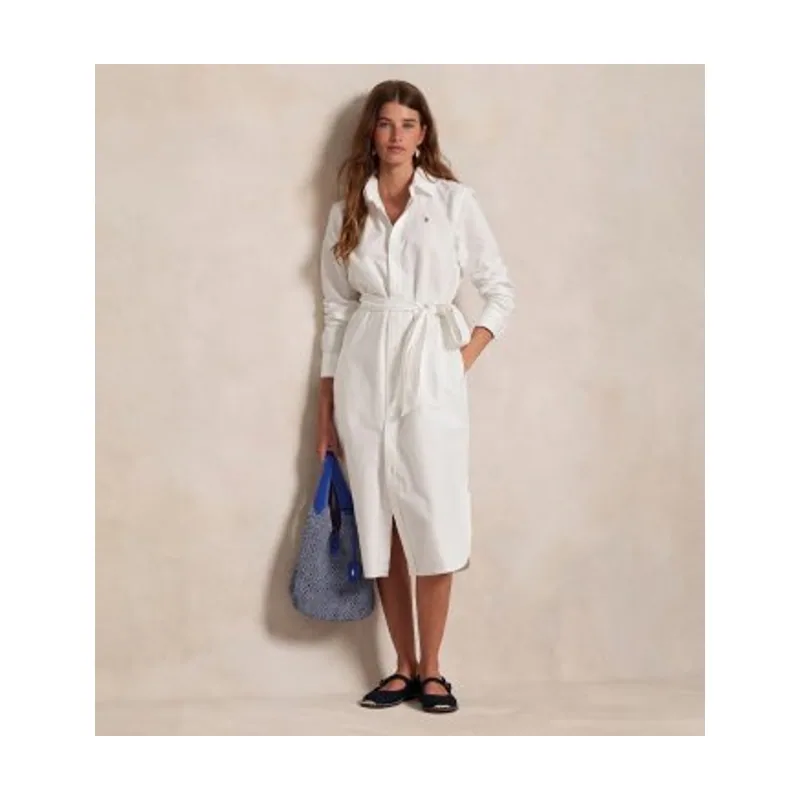 Polo Ralph Lauren Vestido camisero de algodón con cinturón 211928804001