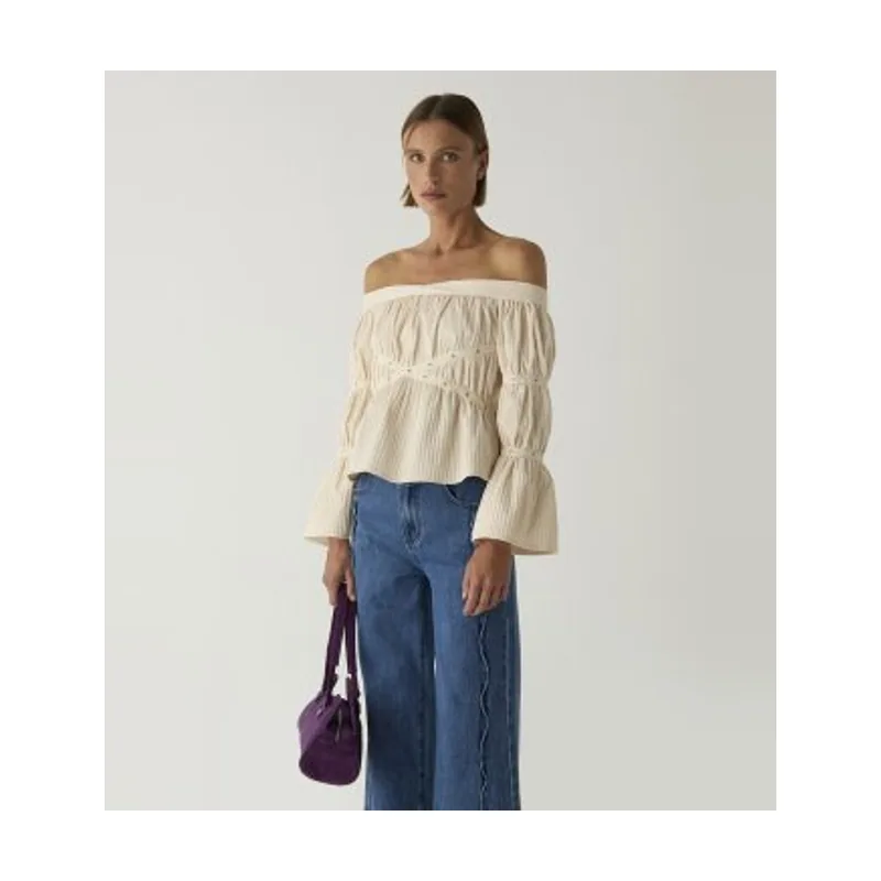 Laagam Blusa Addison fruncida M2326