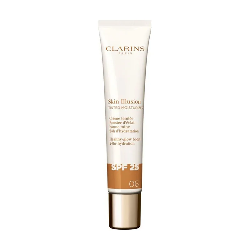 Clarins SKIN ILLUSION TINTED MOISTURIZER tratamiento antiedad con efecto glow SPF25 #06
