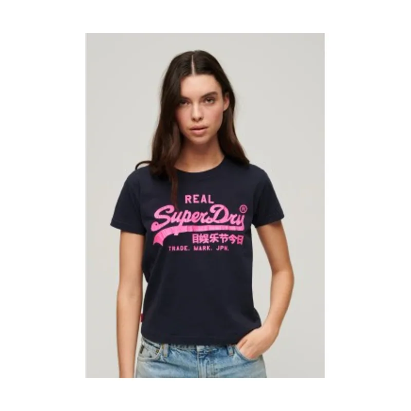 Superdry Camiseta gráfica neón de corte ajustado W1011410A