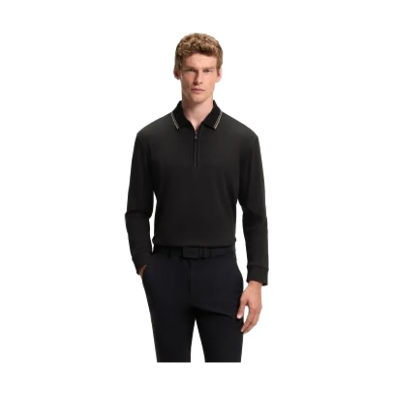 Boss Polo Plisy de manga larga 50570010