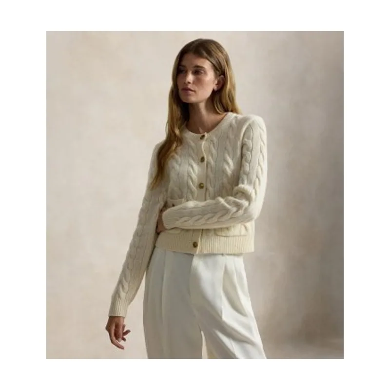Polo Ralph Lauren Cárdigan de lana trenzada y cachemira 211978312500