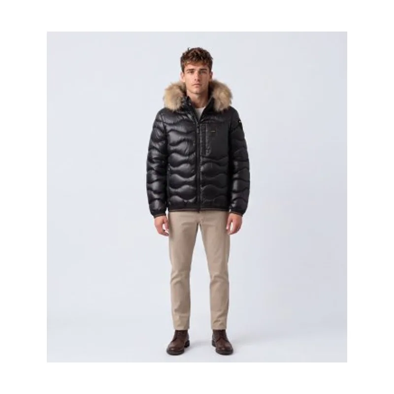 Blauer Chaqueta acolchada Wavefur 26WBLUC03065