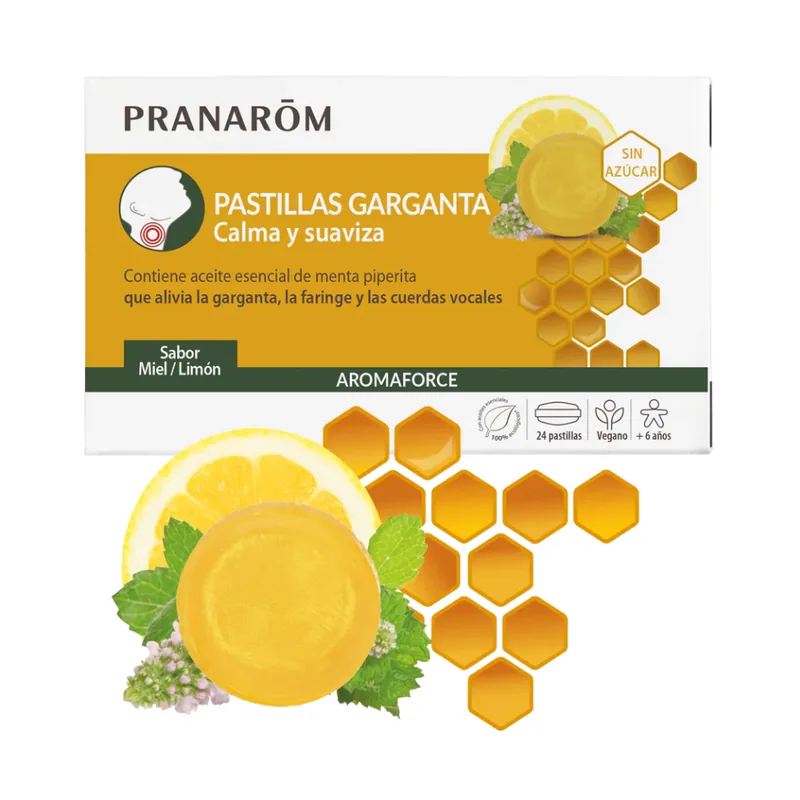 Pranarom Aromaforce 24 Pastillas Garganta Miel Limón