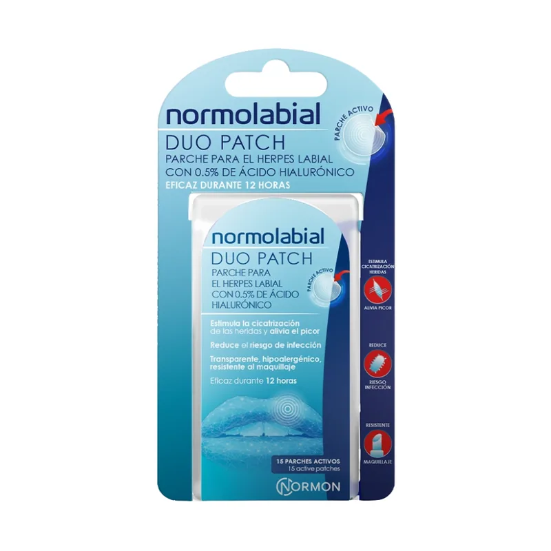 Normolabial Duo Patch 15 Parches Activos - Normon