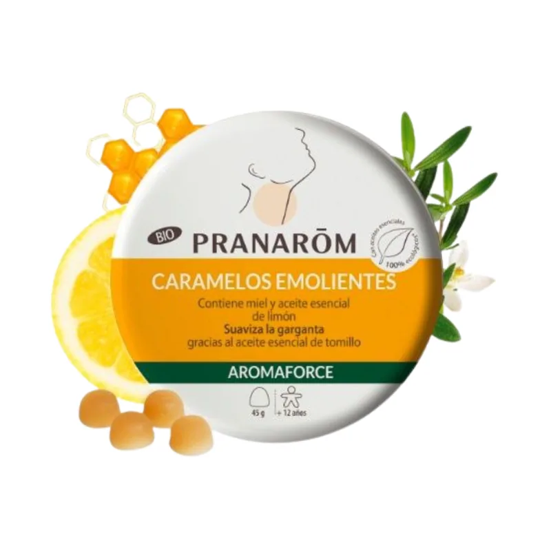 Pranarom Aromaforce Caramelos Emolientes Miel/limón 45g