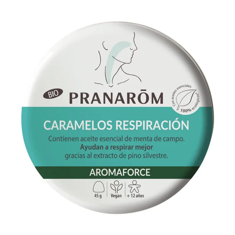 Pranarom Aromaforce Caramelos Respiración Menta 45g