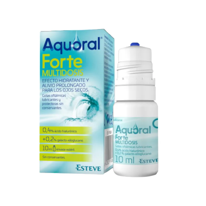 Aquoral Forte Multidosis Gotas Oftálmicas Lubricantes 10 Ml - Esteve