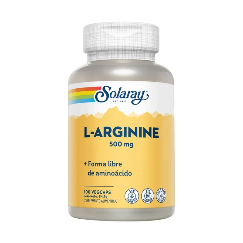 Solaray L-arginine 500 Mg 100 Vegcaps