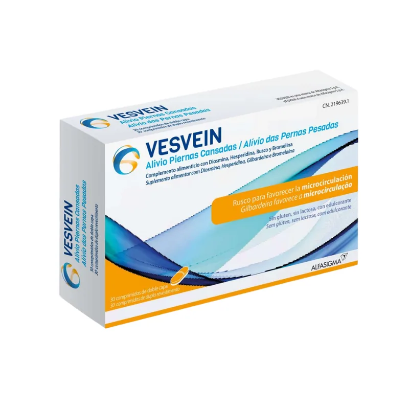 Vesvein Alivio Piernas Cansadas 30 Comprimidos Doble Capa - Alfasigma