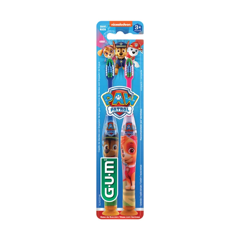 Gum Duplo Cepillo Dental Patrulla Canina Suave Compacto 3+ Años - Sunstar