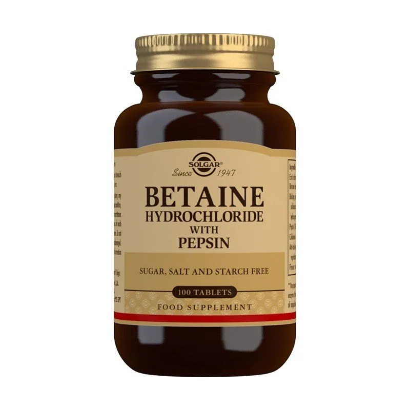 Betaína Clorhidrato Con Pepsina 100 Comprimidos