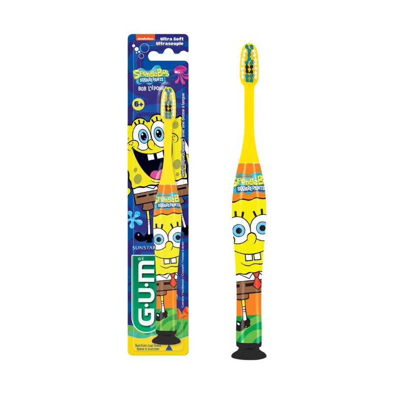 Gum Cepillo Dental Bob Esponja Suave Compacto 3+ Años - Sunstar