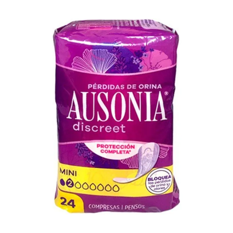 Procter & Gamble Ausonia Discreet Protección Completa Mini 24 Compresas