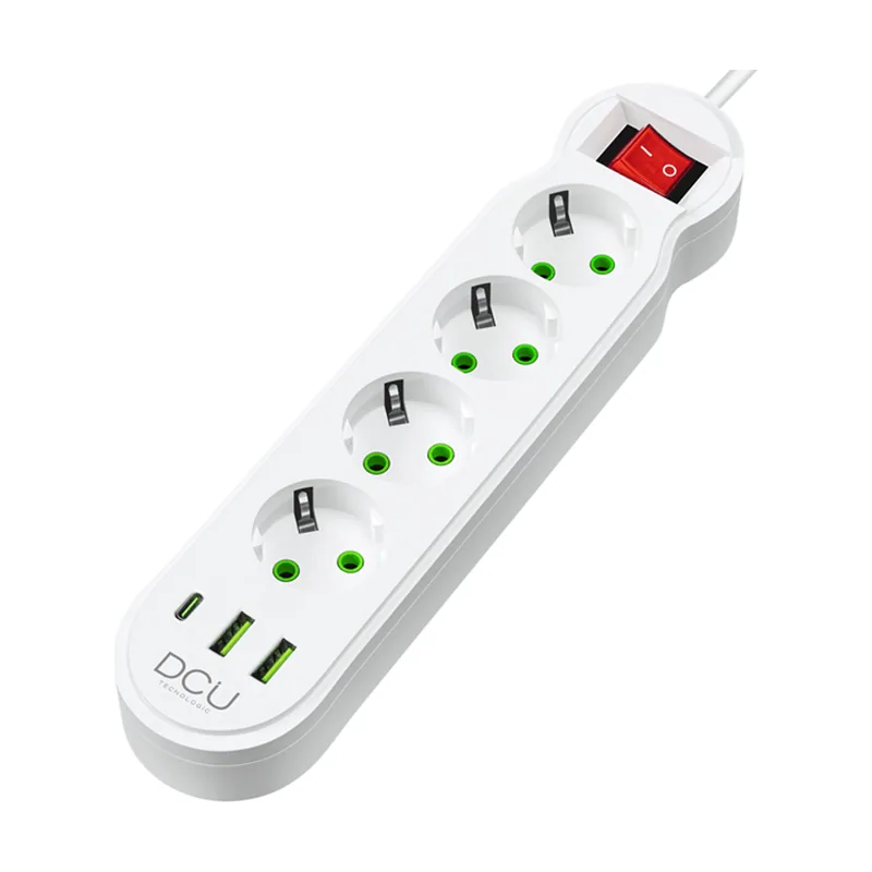 DCU Advance Tecnologic Regleta DCU 4 Tomas + 3 Puertos USB