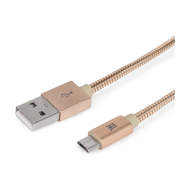 Maillon Cable Premium Micro USB 2.4 Metal Dorado 1M